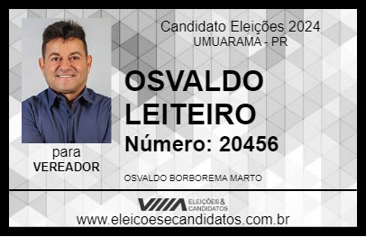 Candidato OSVALDO LEITEIRO 2024 - UMUARAMA - Eleições