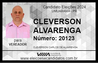 Candidato CLEVERSON ALVARENGA 2024 - UMUARAMA - Eleições