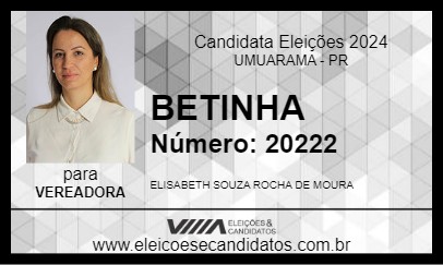 Candidato BETINHA 2024 - UMUARAMA - Eleições