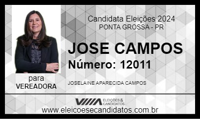 Candidato JOSE CAMPOS 2024 - PONTA GROSSA - Eleições