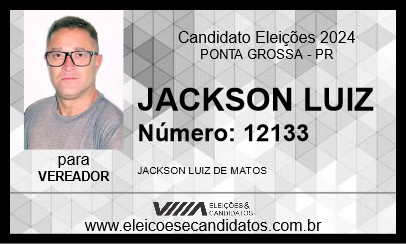 Candidato JACKSON LUIZ 2024 - PONTA GROSSA - Eleições