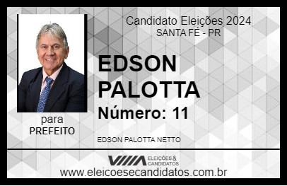 Candidato EDSON PALOTTA 2024 - SANTA FÉ - Eleições