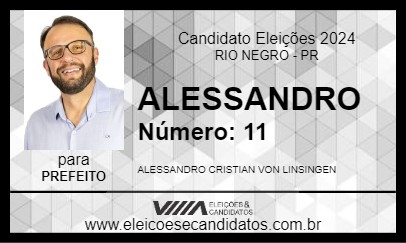 Candidato ALESSANDRO 2024 - RIO NEGRO - Eleições