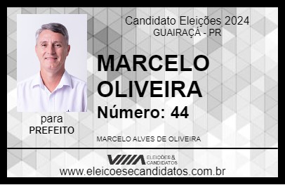 Candidato MARCELO OLIVEIRA 2024 - GUAIRAÇÁ - Eleições