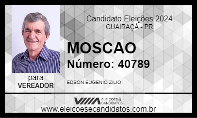 Candidato MOSCAO 2024 - GUAIRAÇÁ - Eleições