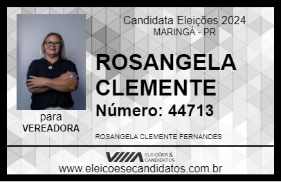 Candidato ROSANGELA CLEMENTE 2024 - MARINGÁ - Eleições