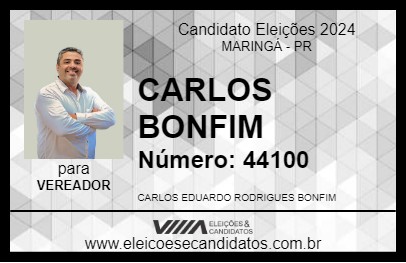 Candidato CARLOS BONFIM 2024 - MARINGÁ - Eleições