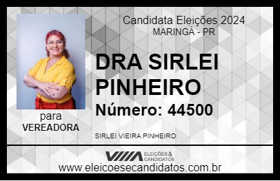 Candidato DRA SIRLEI PINHEIRO 2024 - MARINGÁ - Eleições