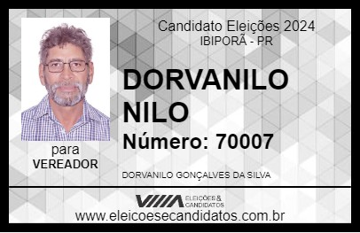 Candidato DORVANILO NILO 2024 - IBIPORÃ - Eleições