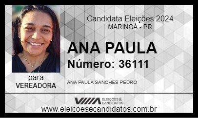 Candidato ANA PAULA 2024 - MARINGÁ - Eleições