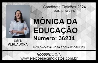 Candidato MÔNICA DA EDUCAÇÃO 2024 - MARINGÁ - Eleições