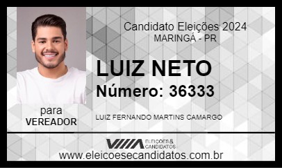 Candidato LUIZ NETO 2024 - MARINGÁ - Eleições