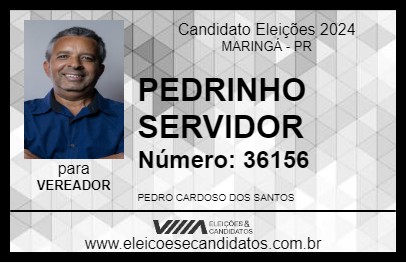 Candidato PEDRINHO SERVIDOR 2024 - MARINGÁ - Eleições