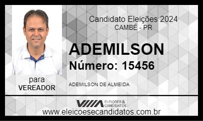 Candidato ADEMILSON 2024 - CAMBÉ - Eleições