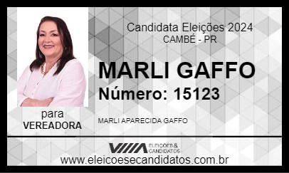 Candidato MARLI GAFFO 2024 - CAMBÉ - Eleições