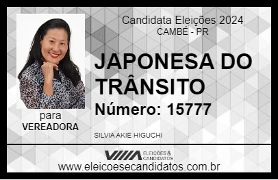 Candidato JAPONESA DO TRÂNSITO 2024 - CAMBÉ - Eleições