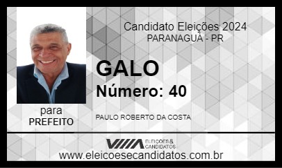 Candidato GALO 2024 - PARANAGUÁ - Eleições