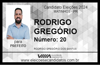 Candidato RODRIGO GREGÓRIO 2024 - MATINHOS - Eleições