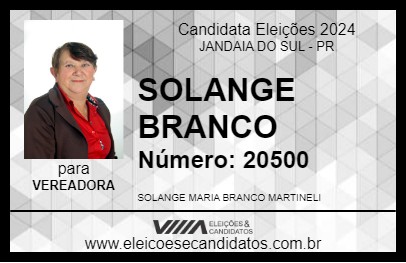 Candidato SOLANGE BRANCO 2024 - JANDAIA DO SUL - Eleições