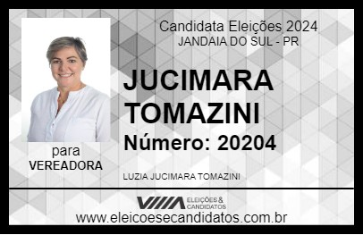 Candidato JUCIMARA TOMAZINI 2024 - JANDAIA DO SUL - Eleições