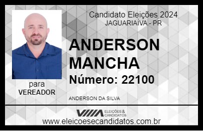 Candidato ANDERSON MANCHA 2024 - JAGUARIAÍVA - Eleições