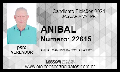 Candidato ANIBAL 2024 - JAGUARIAÍVA - Eleições