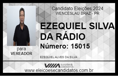 Candidato EZEQUIEL SILVA DA RÁDIO 2024 - WENCESLAU BRAZ - Eleições