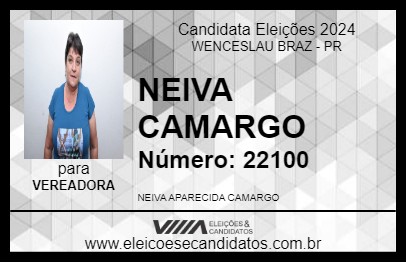 Candidato NEIVA CAMARGO 2024 - WENCESLAU BRAZ - Eleições