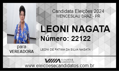 Candidato LEONI NAGATA 2024 - WENCESLAU BRAZ - Eleições