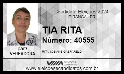 Candidato TIA RITA 2024 - IPIRANGA - Eleições