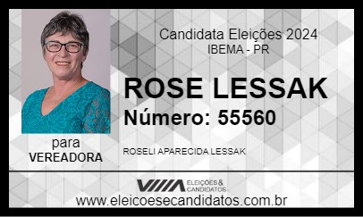 Candidato ROSE LESSAK 2024 - IBEMA - Eleições