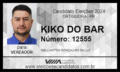 Candidato KIKO DO BAR 2024 - ORTIGUEIRA - Eleições