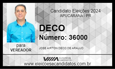 Candidato DECO 2024 - APUCARANA - Eleições