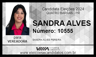 Candidato SANDRA ALVES 2024 - QUATRO BARRAS - Eleições