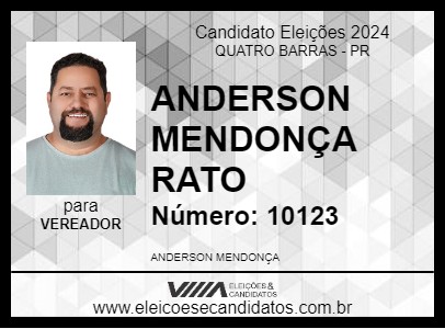 Candidato ANDERSON MENDONÇA RATO 2024 - QUATRO BARRAS - Eleições