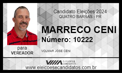 Candidato MARRECO CENI 2024 - QUATRO BARRAS - Eleições