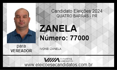 Candidato ZANELA 2024 - QUATRO BARRAS - Eleições