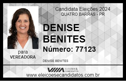 Candidato DENISE BENITES 2024 - QUATRO BARRAS - Eleições