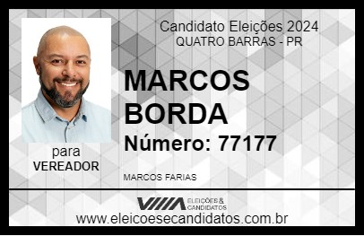 Candidato MARCOS BORDA 2024 - QUATRO BARRAS - Eleições