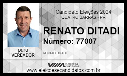 Candidato RENATO DITADI 2024 - QUATRO BARRAS - Eleições