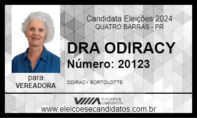 Candidato DRA ODIRACY 2024 - QUATRO BARRAS - Eleições