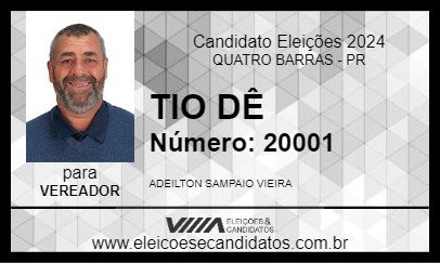 Candidato TIO DÊ 2024 - QUATRO BARRAS - Eleições