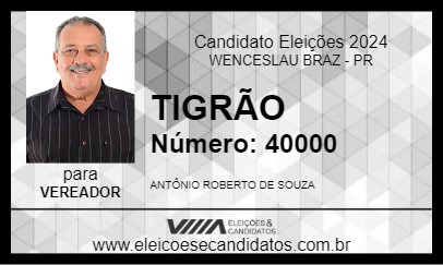 Candidato TIGRÃO 2024 - WENCESLAU BRAZ - Eleições