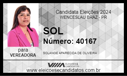 Candidato SOL 2024 - WENCESLAU BRAZ - Eleições