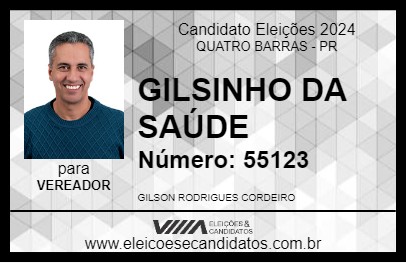 Candidato GILSINHO DA SAÚDE 2024 - QUATRO BARRAS - Eleições