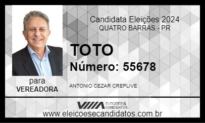 Candidato TOTO 2024 - QUATRO BARRAS - Eleições