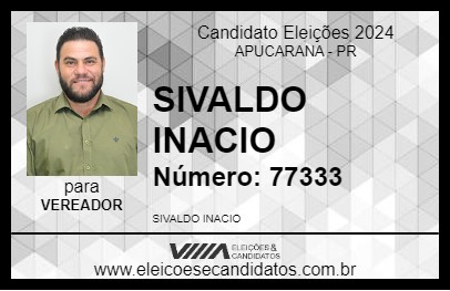 Candidato SIVALDO INACIO 2024 - APUCARANA - Eleições