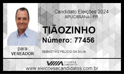 Candidato TIÃOZINHO 2024 - APUCARANA - Eleições