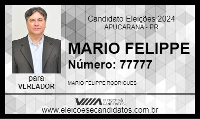 Candidato MARIO FELIPPE 2024 - APUCARANA - Eleições