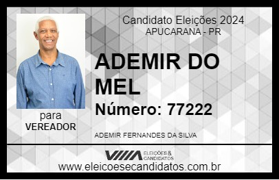 Candidato ADEMIR DO MEL 2024 - APUCARANA - Eleições